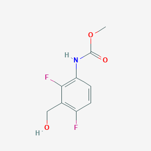 molecular formula C9H9F2NO3 B7829047 methyl N-[2,4-difluoro-3-(hydroxymethyl)phenyl]carbamate 