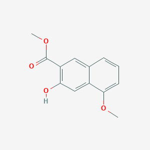 molecular formula C13H12O4 B7829060 Methyl 3-hydroxy-5-methoxynaphthalene-2-carboxylate 