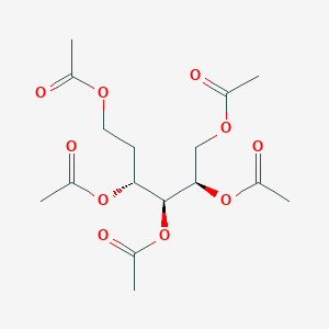 molecular formula C16H24O10 B078291 [(3R,4S,5R)-3,4,5,6-Tetraacetyloxyhexyl] acetate CAS No. 15086-09-6