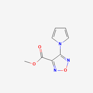 molecular formula C8H7N3O3 B7829289 Methyl 4-(1H-pyrrol-1-yl)-1,2,5-oxadiazole-3-carboxylate 