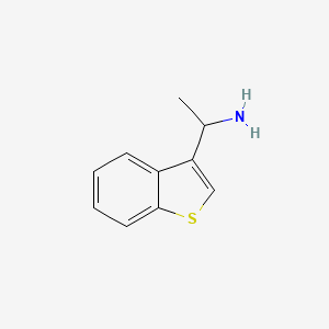 molecular formula C10H11NS B7829454 1-(1-Benzothiophen-3-yl)ethan-1-amine CAS No. 158868-44-1