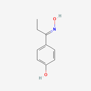 molecular formula C9H11NO2 B7829537 4-[1-(hydroxyimino)propyl]phenol 
