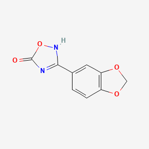 molecular formula C9H6N2O4 B7830367 3-(1,3-benzodioxol-5-yl)-2H-1,2,4-oxadiazol-5-one 