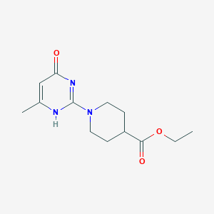 molecular formula C13H19N3O3 B7830424 ethyl 1-(6-methyl-4-oxo-1H-pyrimidin-2-yl)piperidine-4-carboxylate 