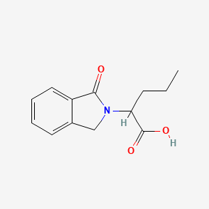 molecular formula C13H15NO3 B7830512 2-(1-oxo-1,3-dihydro-2H-isoindol-2-yl)pentanoic acid 