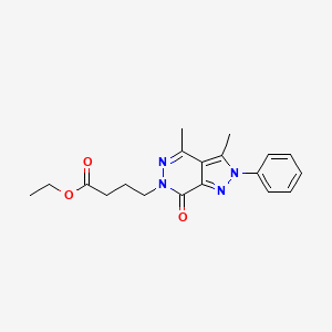 molecular formula C19H22N4O3 B7831246 ethyl 4-(3,4-dimethyl-7-oxo-2-phenyl-2,7-dihydro-6H-pyrazolo[3,4-d]pyridazin-6-yl)butanoate 