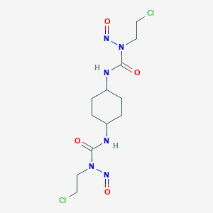 molecular formula C12H20Cl2N6O4 B078315 Urea, 1,4-cyclohexylenebis(3-(2-chloroethyl)-3-nitroso-, (Z)- CAS No. 13907-57-8