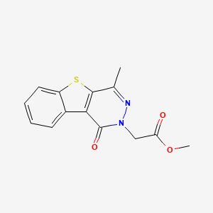 molecular formula C14H12N2O3S B7831572 methyl (4-methyl-1-oxo[1]benzothieno[2,3-d]pyridazin-2(1H)-yl)acetate 