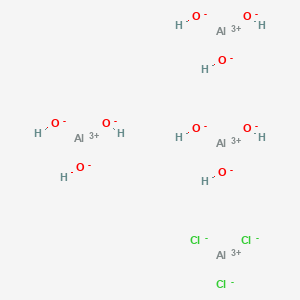 molecular formula Al4Cl3H9O9 B078320 Tetraaluminum trichloride nonahydroxide CAS No. 11089-92-2