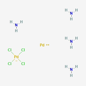molecular formula Cl4H8N4Pd2-2 B078338 Palladium(2+), tetraammine-, (SP-4-1)-, (SP-4-1)-tetrachloropalladate(2-) (1:1) CAS No. 13820-44-5