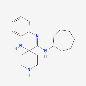 molecular formula C19H28N4 B7835254 N-cycloheptylspiro[4H-quinoxaline-3,4'-piperidine]-2-amine 