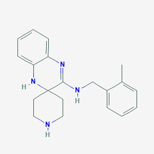 molecular formula C20H24N4 B7835255 N-[(2-methylphenyl)methyl]spiro[4H-quinoxaline-3,4'-piperidine]-2-amine 