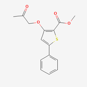molecular formula C15H14O4S B7835362 Methyl 3-(2-oxopropoxy)-5-phenylthiophene-2-carboxylate 