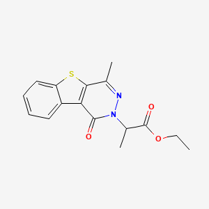 molecular formula C16H16N2O3S B7835502 ethyl 2-(4-methyl-1-oxo[1]benzothieno[2,3-d]pyridazin-2(1H)-yl)propanoate 