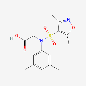 molecular formula C15H18N2O5S B7835742 N-[(3,5-dimethylisoxazol-4-yl)sulfonyl]-N-(3,5-dimethylphenyl)glycine 