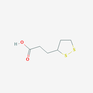 molecular formula C6H10O2S2 B078359 1,2-Dithiolane-3-propanoic acid CAS No. 13125-44-5