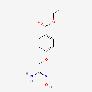 molecular formula C11H14N2O4 B7835962 ethyl 4-[(N-hydroxycarbamimidoyl)methoxy]benzoate 