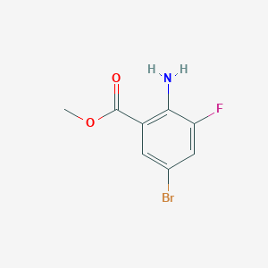 molecular formula C8H7BrFNO2 B7836007 Methyl 2-amino-5-bromo-3-fluorobenzoate 