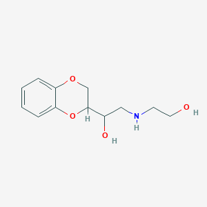 molecular formula C12H17NO4 B078361 alpha-(((2-Hydroxyethyl)amino)methyl)-1,4-benzodioxan-2-methanol CAS No. 13627-75-3