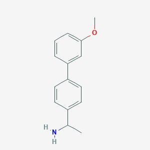 molecular formula C15H17NO B7836172 1-(3'-Methoxy-[1,1'-biphenyl]-4-yl)ethanamine 