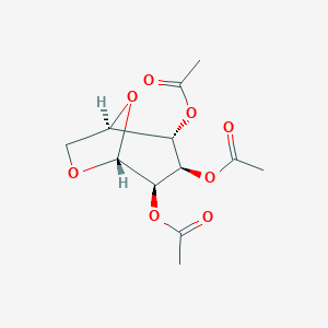 molecular formula C12H16O8 B078362 [(1R,2S,3R,4R,5R)-3,4-Diacetyloxy-6,8-dioxabicyclo[3.2.1]octan-2-yl] acetate CAS No. 14661-13-3