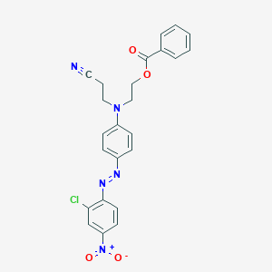molecular formula C24H20ClN5O4 B078363 Propanenitrile, 3-[[2-(benzoyloxy)ethyl][4-[(2-chloro-4-nitrophenyl)azo]phenyl]amino]- CAS No. 15087-68-0