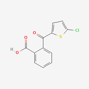 molecular formula C12H7ClO3S B7836316 2-((5-(Chloromethyl)thiophen-2-yl)oxy)benzoic acid 