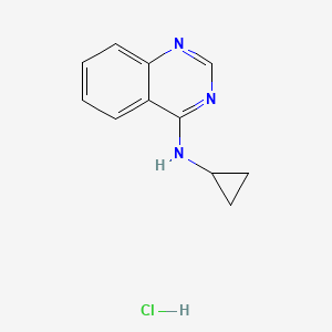 molecular formula C11H12ClN3 B7836817 N-cyclopropylquinazolin-4-amine;hydrochloride 