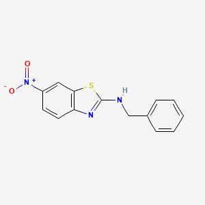 molecular formula C14H11N3O2S B7836946 N-benzyl-6-nitro-1,3-benzothiazol-2-amine 