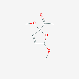 molecular formula C8H12O4 B078370 1-(2,5-Dimethoxy-2,5-dihydro-2-furanyl)ethanone CAS No. 13156-18-8