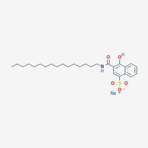 molecular formula C27H40NNaO5S B078372 Sodium 3-((hexadecylamino)carbonyl)-4-hydroxynaphthalene-1-sulphonate CAS No. 13183-81-8