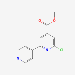 molecular formula C12H9ClN2O2 B7837687 Methyl 6-chloro-[2,4'-bipyridine]-4-carboxylate 