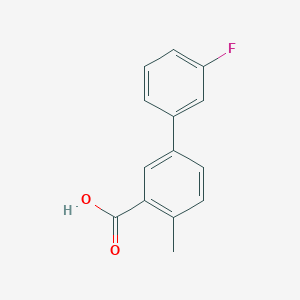 molecular formula C14H11FO2 B7837947 5-(3-Fluorophenyl)-2-methylbenzoic acid 