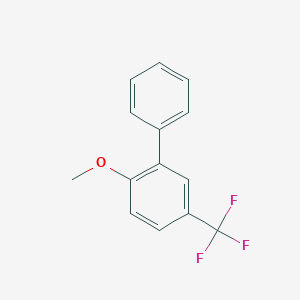 molecular formula C14H11F3O B7838286 2-Methoxy-5-(trifluoromethyl)-1,1'-biphenyl 