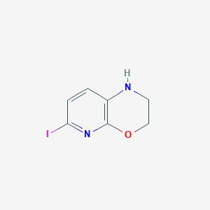 molecular formula C7H7IN2O B7838517 6-Iodo-2,3-dihydro-1H-pyrido[2,3-b][1,4]oxazine CAS No. 8024-11-1