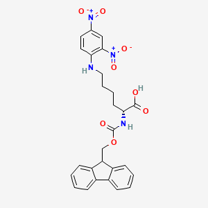 molecular formula C27H26N4O8 B7838982 N~6~-(2,4-Dinitrophenyl)-N~2~-{[(9H-fluoren-9-yl)methoxy]carbonyl}-D-lysine 