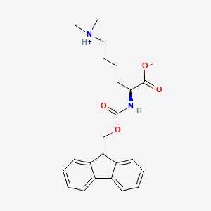 molecular formula C23H28N2O4 B7839002 (2S)-6-(dimethylazaniumyl)-2-(9H-fluoren-9-ylmethoxycarbonylamino)hexanoate 