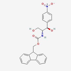 molecular formula C24H22N2O6 B7839026 9H-fluoren-9-ylmethyl N-[(1R,2R)-1,3-dihydroxy-1-(4-nitrophenyl)propan-2-yl]carbamate 