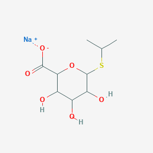 molecular formula C9H15NaO6S B7839049 Sodium (2S,3S,4S,5R,6S)-3,4,5-trihydroxy-6-(isopropylsulfanyl)oxane-2-carboxylate 