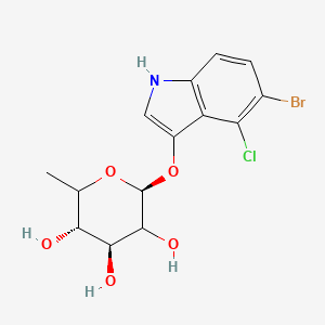 molecular formula C14H15BrClNO5 B7839092 (2S,4S,5S)-2-[(5-bromo-4-chloro-1H-indol-3-yl)oxy]-6-methyloxane-3,4,5-triol 