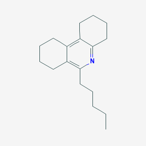 molecular formula C18H27N B078399 Phenanthridine, 1,2,3,4,7,8,9,10-octahydro-6-pentyl- CAS No. 10594-03-3