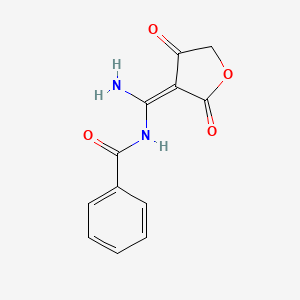 molecular formula C12H10N2O4 B7840310 N-[(Z)-amino-(2,4-dioxooxolan-3-ylidene)methyl]benzamide 