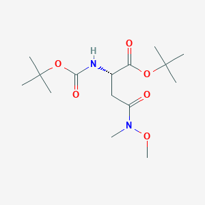 N-alpha-t-Butyloxycarbonyl-N-beta-methyl-N-beta-methoxy-L-aspargine alpha-t-butyl ester