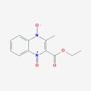 molecular formula C12H12N2O4 B078404 2-(Ethoxycarbonyl)-3-methylquinoxalinediium-1,4-diolate CAS No. 13297-18-2