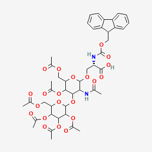 (2S)-3-[3-acetamido-5-acetyloxy-6-(acetyloxymethyl)-4-[3,4,5-triacetyloxy-6-(acetyloxymethyl)oxan-2-yl]oxyoxan-2-yl]oxy-2-(9H-fluoren-9-ylmethoxycarbonylamino)propanoic acid