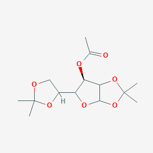 [(6R)-5-(2,2-dimethyl-1,3-dioxolan-4-yl)-2,2-dimethyl-3a,5,6,6a-tetrahydrofuro[2,3-d][1,3]dioxol-6-yl] acetate