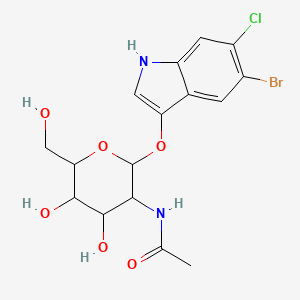 molecular formula C16H18BrClN2O6 B7840471 b-D-Glucopyranoside, 5-bromo-6-chloro-1H-indol-3-yl2-(acetylamino)-2-deoxy- 
