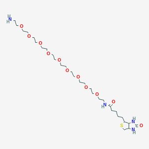 molecular formula C30H58N4O11S B7840581 N-[2-aminoethyl-nona(oxyethylene)]-biotinamide 