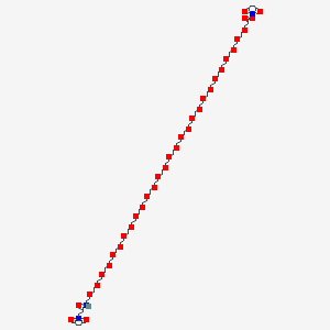 molecular formula C70H127N3O35 B7840605 O-[N-(3-Maleimidopropionyl)aminoethyl]-O'-[3-(N-succinimidyloxy)-3-oxopropyl]heptacosaethylene glycol 