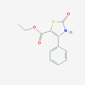 molecular formula C12H11NO3S B078410 Ethyl 2-oxo-4-phenyl-3H-1,3-thiazole-5-carboxylate CAS No. 13950-67-9